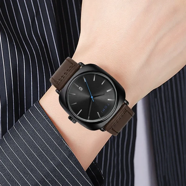TOMI 2er-Set Herrenuhr & Brille – Klassisches Quadratisches Design im Geschenkset – Bild 6