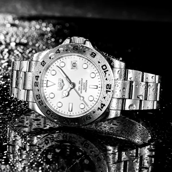 Business Herrenuhr Luxuriöse Eleganz aus Edelstahl – Bild 23