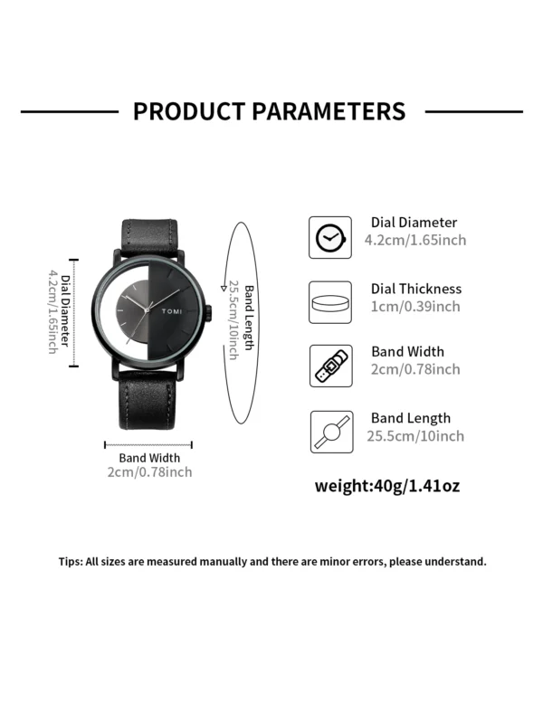 TOMI 3er-Set Luxus Business Geschenkbox – Herrenuhr, Geldbörse & Stift – Bild 12