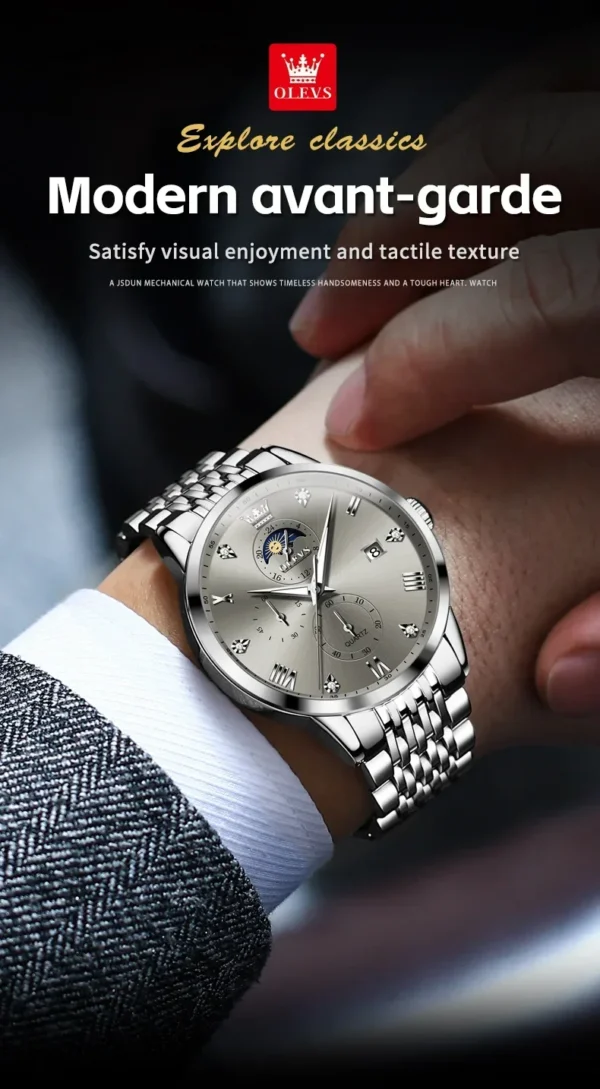 OLEVS Trend Fashion Herrenuhr - Eleganz und Funktion für den modernen Mann – Bild 15