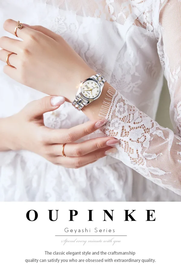OUPINKE 3169 Damen-Mechanikuhr-Set: Eleganz trifft auf Präzision – Bild 12