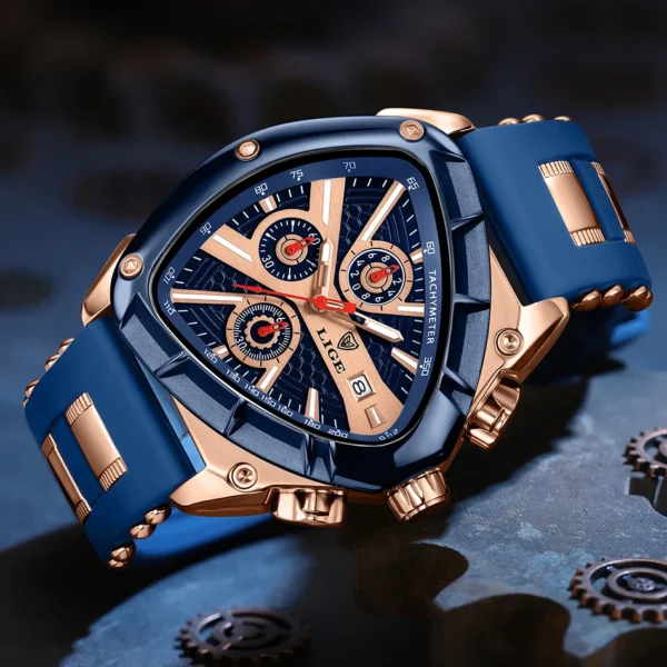 LIGE 89103 Wasserdichte Herrenuhr: Luxuriöse Militär-Sportuhr mit Chronograph – Bild 22