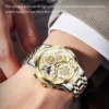 OLEVS 9947 Herrenuhr – Top Luxus Original Wasserdichte Quarz-Uhr im Gold-Skelett-Stil – Bild 15
