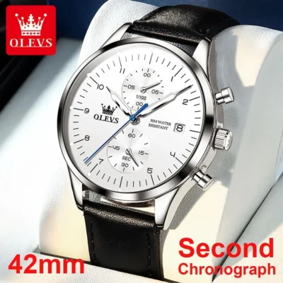 OLEVS 2880 Herrenuhr – Original Luxus Quarz-Chronograph