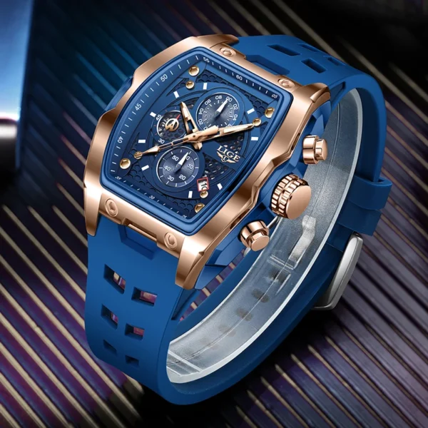 Luxuriöse Militär-Sportuhr mit Quadratischem Chronograph für Herren – Bild 4