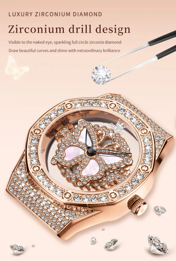 OLEVS 9996 Damenuhr – Luxus Elegant mit drehbarem Zifferblatt-Diamanten – Bild 19