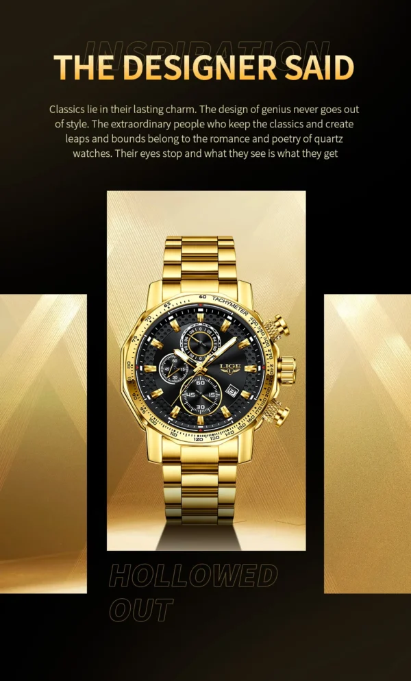 Business Sport Herrenuhr - Luxuriöse Eleganz aus Edelstahl – Bild 11