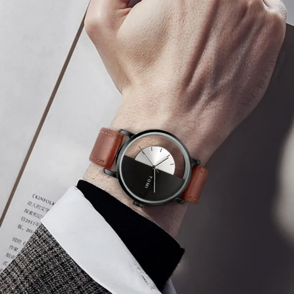 TOMI 3er-Set Luxus Business Geschenkbox – Herrenuhr, Geldbörse & Stift – Bild 3