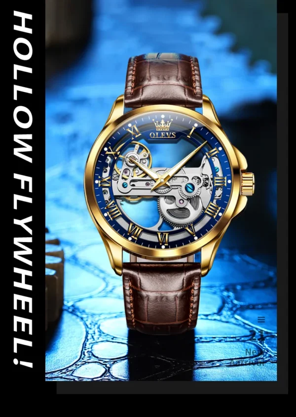 OLEVS 6661 Herren Automatikuhr – Luxus Tourbillon, Lederarmband & Leuchtfunktion – Bild 17