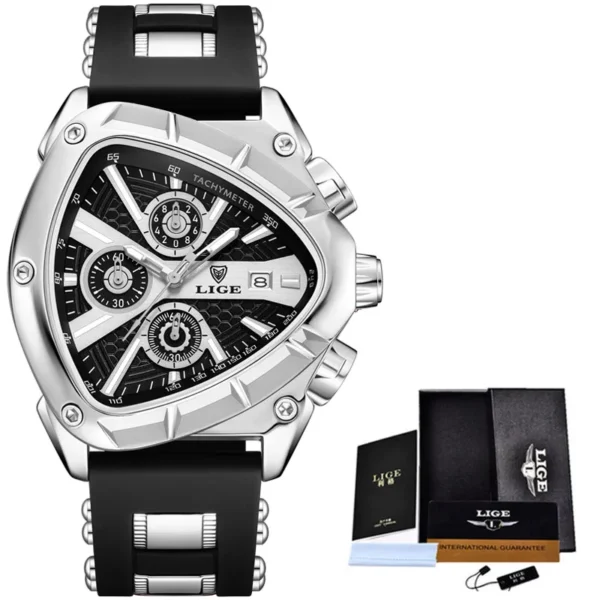 LIGE 89103 Wasserdichte Herrenuhr: Luxuriöse Militär-Sportuhr mit Chronograph – Bild 8