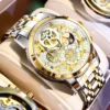 OLEVS 9947 Herrenuhr – Top Luxus Original Wasserdichte Quarz-Uhr im Gold-Skelett-Stil – Bild 23