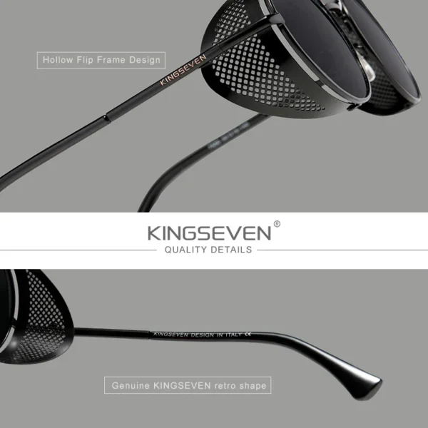 KINGSEVEN Polarisierte Piloten-Sonnenbrille für Herren und Damen – Klassischer UV400-Schutz – Bild 3
