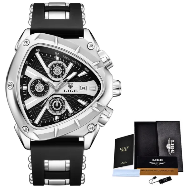 LIGE 89103 Wasserdichte Herrenuhr: Luxuriöse Militär-Sportuhr mit Chronograph – Bild 6