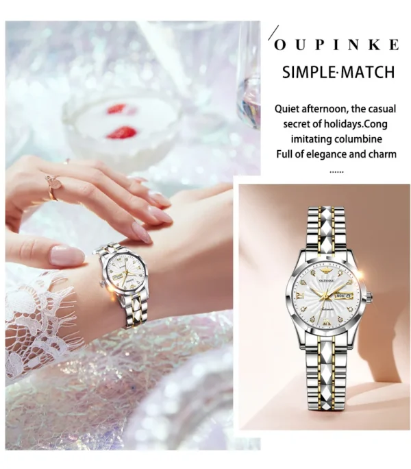 OUPINKE 3169 Damen-Mechanikuhr-Set: Eleganz trifft auf Präzision – Bild 18