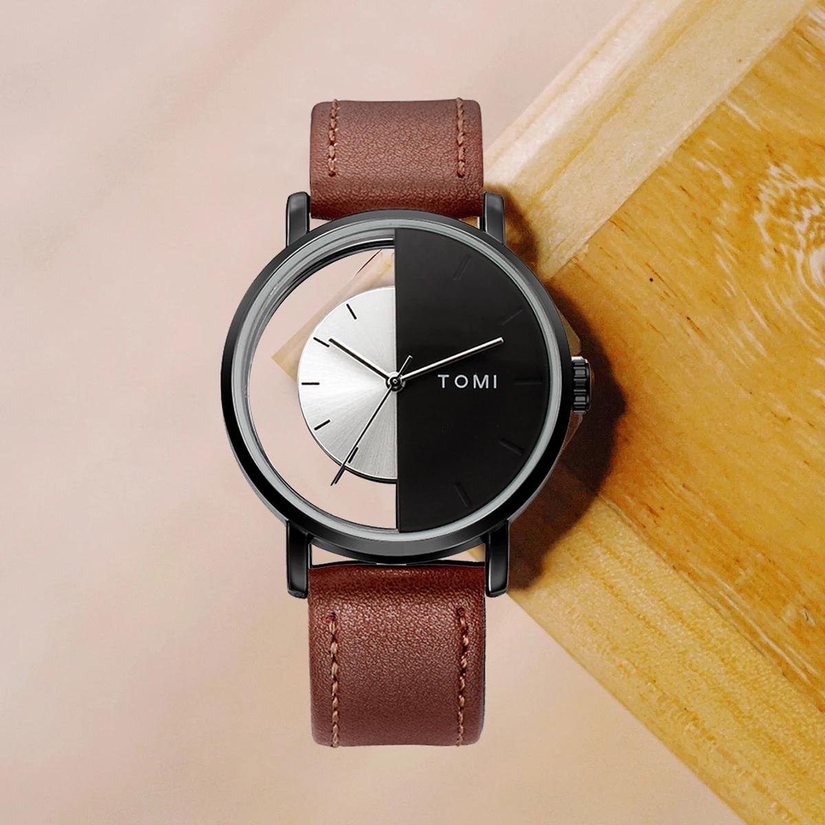 TOMI 3er-Set Luxus Business Geschenkbox – Herrenuhr, Geldbörse & Stift