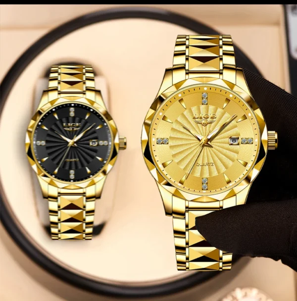 Business Sport Herrenuhr: Luxuriöse Eleganz aus Edelstahl mit Chronograph – Bild 17